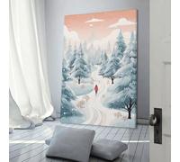 Affiche de promenade hivernale en forêt de pins, peinture sur toile, art mural, décoration pour mari, petit ami, petite amie, toile personnalisée, 40 x 60 cm