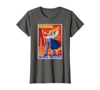 Affiche de Propagande de la Corée du Nord, Costume culte T-Shirt, Femme, Asphalte, XS