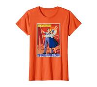 Affiche de Propagande de la Corée du Nord, Costume culte T-Shirt, Femme, Orange, L