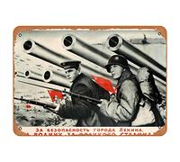 Affiche de propagande soviétique vintage originale de la Seconde Guerre mondiale, signe de sécurité de Leningrad en étain, décoration murale pour votre chambre, bar, café, club, décoration murale