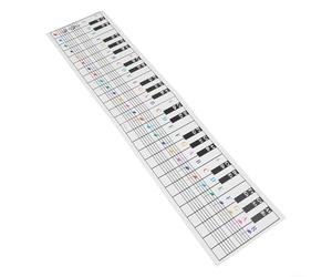 Affiche de référence d'accords de clavier prenant en charge 54 61 76 88 dispositions d'instruments clés pour des routines d'entraînement cohérentes