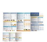 Affiche de régime équilibré, tableau de l'indice glycémique, guide de santé du pancréas, planificateur de liste d'aliments nutritionnels, brochure de plan de repas complet, brochure de bien-être pour