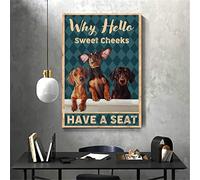 Affiche de salle de bain teckel, poster chien d'amour, teckel, affiche décorative murale en étain 30,5 x 20,3 cm