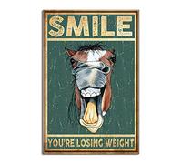 Affiche de salle de bain vintage avec inscription « Smile You Are Losing Weight » - 20,3 x 30,5 cm