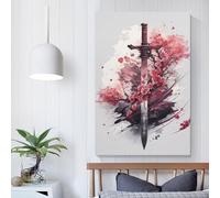 Affiche de samouraï Katana, art mural, peinture, affiche, impression sur toile, affiches, œuvres d'art, décoration de chambre, cadeaux pour enfants, 30 x 45 cm