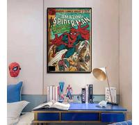 Affiche de style vintage de bandes dessinées de 20 x 30 cm, recréant des couvertures classiques, présentant des scènes emblématiques du Docteur Octopus et d'autres méchants classiques, partageant la m