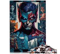 Affiche de Super-héros Vintage, Puzzle de 1000 pièces pour Adultes, Puzzle en Bois, décoration Artistique pour la Maison, 19,7 x 29,5 Pouces