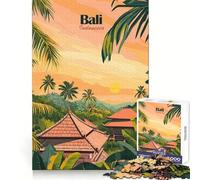 Affiche de Voyage à Bali, Indonésie, Puzzle de 1000 pièces pour Adultes, Stimulant cérébral, Passe-Temps agréable, Assemblage Solide, Cadeau attentionné (38x26cm)