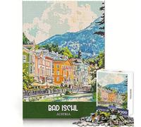 Affiche de Voyage Bad Ischl Autriche, Puzzle de 1000 pièces pour Adultes, idéal pour se détendre et stimuler sa mémoire, Un Cadeau Amusant et Solide (50x75cm)