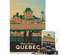 Affiche de Voyage de Québec,Puzzle de 1000 pièces pour Adolescents,pour stimuler la mémoire,favoriser la détente et Offrir Un (38x52cm)