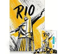 Affiche de Voyage de Rio de Janeiro, Puzzle de 1000 pièces pour Adolescents, pour stimuler la mémoire, se détendre et s'évader, Motif à Assembler, Surprise chaleureuse (50x75cm)