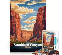 Affiche de Voyage du Canyon de Sumidero, Mexique Puzzle Difficile de 1000 pièces pour Adultes, Jeu de logique, Lien Familial, découpe de précision, Surprise chaleureuse 50x75cm