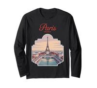 Affiche de Voyage Souvenir de Paris Tour Eiffel Manche Longue
