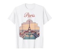 Affiche de Voyage Souvenir de Paris Tour Eiffel T-Shirt