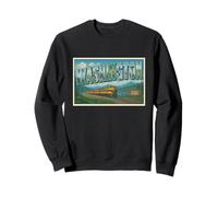 Affiche de Voyage Souvenir Vintage des années 50 de Washington Sweatshirt