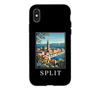 Affiche de Voyage sur la côte adriatique de Split Croatie Coque pour iPhone X/XS