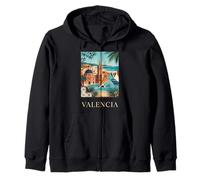 Affiche de Voyage Valence Espagne Architecture côtière Sweat à Capuche