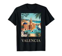 Affiche de Voyage Valence Espagne Architecture côtière T-Shirt