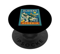 Affiche de Voyage Vintage Alger Algérie PopSockets PopGrip Adhésif
