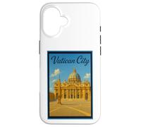 Affiche de voyage vintage Cité du Vatican Rome Italie Art graphique Coque pour iPhone 16