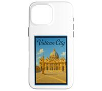 Affiche de voyage vintage Cité du Vatican Rome Italie Art graphique Coque pour iPhone 16 Pro Max