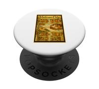 Affiche de voyage vintage Cité du Vatican Rome Italie Art graphique PopSockets PopGrip Adhésif