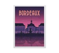 Affiche de Voyage Vintage de Bordeaux en France,Puzzle en Papier 1000 Pieces Adultes Enfants Classique Jeu Cadeau(38x26cm)-BO55