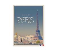 Affiche de Voyage Vintage de Paris，Puzzle 1000 Pièces pour Adultes Se Détendre Assembler Jeu Jouets en Papier Cadeau pour Aîné（38x26cm）-BK77