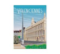 Affiche de Voyage Vintage de Valenciennes en France，Puzzle Jouets 1000 Pièces Puzzles Puzzle Créatif Jouets Éducatifs Adultes pour Enfants Jeu De Puzzle Adulto（50x70cm）-BN41