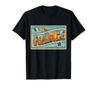 Affiche de Voyage Vintage des années 50 avec Inscription « France Letters » T-Shirt