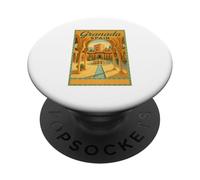 Affiche de Voyage Vintage des années 50 en Espagne Grenade PopSockets PopGrip Adhésif