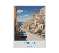 Affiche de Voyage Vintage des Pouilles en Italie,Jigsaw Puzzle 1000 Pièces pour Adultes Enfants Puzzle en Papier , Divertissement Bricolage Jouets Jeux De Famille Créatif(50x70cm)-BJ1