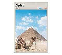 Affiche de voyage vintage du Cairo Égypte - Cadeau - Décoration murale - Poster décoratif
