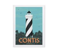 Affiche de Voyage Vintage du Phare des Landes de Contis,Jigsaw Puzzles Puzzle, 1000 Pièces en Bois Adultes Puzzles, Enfants Cerveau IQ Développement Cadeau(75x50cm)-BK55