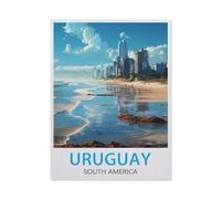 Affiche de Voyage Vintage d'Uruguay,Puzzle 1000 Pièces en Papier Divertissement Puzzles Jouets Très Difficile Adulte Et Adolescent Casual Jigsaw Puzzle Puzzle(38x26cm)-AQ87