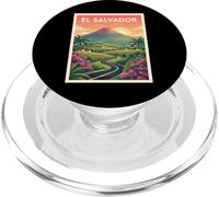 Affiche de Voyage Vintage El Salvador Volcano Road PopSockets PopGrip pour MagSafe