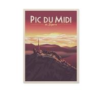 Affiche de Voyage Vintage en France Pic du Midi de Bigorre，Puzzle Jouets 1000 Pièces Puzzles Puzzle Créatif Jouets Éducatifs Adultes pour Enfants Jeu De Puzzle Adulto（50x70cm）-BO41