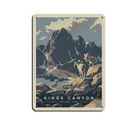 Affiche de voyage vintage Kings Canyon Living Like Kings, panneau en métal vintage pour pub, club, café, bar, maison, art mural, rétro, 15 x 30 cm