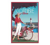 Affiche de voyage vintage La Cotinière- Ile d'Oléron Poster sur toile Décoration murale 40 x 60 cm