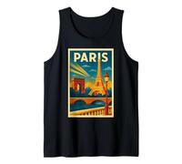 Affiche de Voyage Vintage Paris rétro Art déco France Débardeur