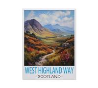 Affiche de Voyage West Highland Way, Scotland Viage, Puzzle 100 pièces pour Adultes et Enfants à partir de 3 Ans - IJ241 45,5 x 35,5 cm
