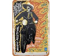 Affiche de Zilker Park Austin City Limits Festival - 2017 - Plaque rétro en métal - 30,5 x 20,3 cm - Décoration murale
