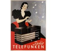 Affiche Décoration Murale - FABULOUS BIJOUX - Radio Telefunken - Vintage - 31cm x 44cm - Papier Brillant