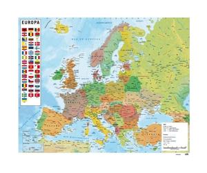 Affiche Décoration Murale - GRUPO ERIK - Mini Affiche Mapa De Europa - 61x91,5 cms - Noir - Rectangulaire
