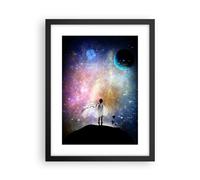 Affiche Decoration Murale Imagination Univers Petit Prince Moderne Poster Cadre Noir 30x40cm Deco Affiches Murales Tableau Decoration Salon Chambre Cuisine Wall Art Design Decor P2BPA30x40-6076