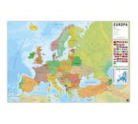 Affiche Décoration Murale - Mapa - Europe Physique et Politique - 61x91,5 cm - Papier Brillant - Intérieur