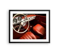 Affiche Decoration Murale Moderne Poster Cadre Noir 50x40cm Voiture Intérieur Classique Deco Affiches Murales Wall Art Design Tableau Decoration Salon Chambre Cuisine Decor P2BAA50x40-0149