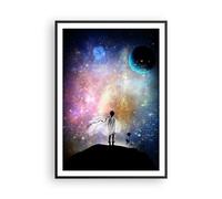 Affiche Decoration Murale Moderne Poster Cadre Noir 70x100cm Imagination Univers Petit Prince Deco Affiches Murales Wall Art Design Tableau Decoration Salon Chambre Cuisine Decor P2BPA70x100-6076