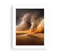 Affiche Decoration Murale Moderne Poster sans Cadre 40x50cm Désert Une Tempête De Sable Sable Deco Affiches Murales Wall Art Design Tableau Decoration Salon Chambre Cuisine Decor P2XPA40x50-5587