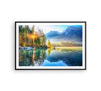 Affiche Decoration Murale Paysage Alpes Montagnes Moderne Poster Cadre Noir 91x61cm Deco Affiches Murales Tableau Decoration Salon Chambre Cuisine Wall Art Design Decor P2BAA91x61-5307